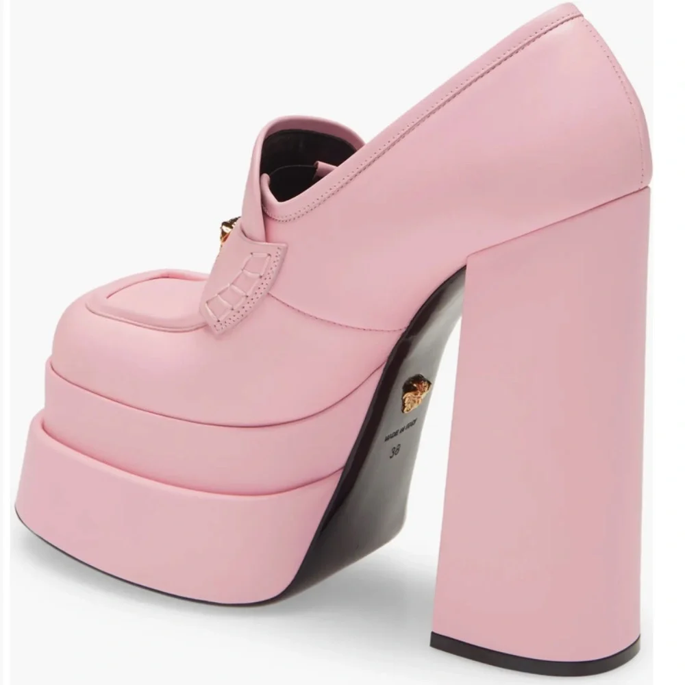 NIB $1425 Versace Platform Loafer Pump in Candy Oro Versace - size 10US / 40EU